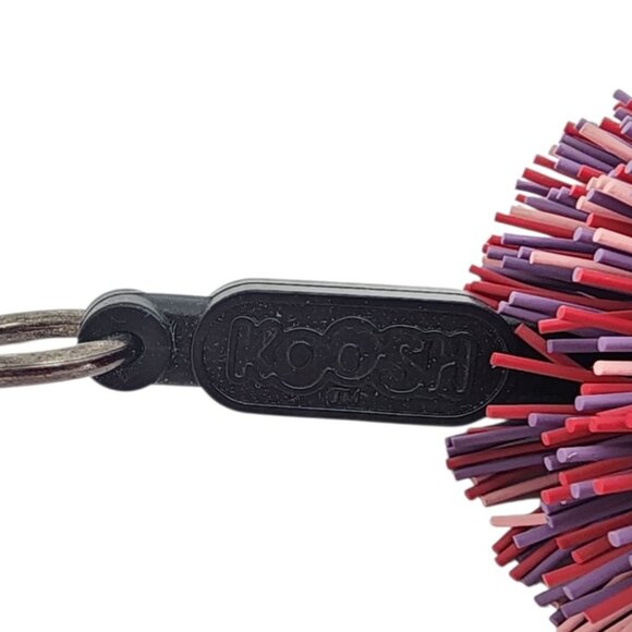 Vintage Koosh Ball Oddzon Keychain Red Purple Pink 1991 Retro Nineties - Picture 2 of 8